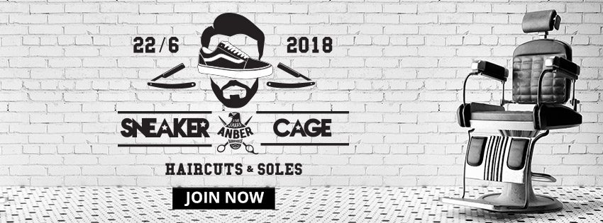 Sneaker Cage x Anber Barber shop "Haircuts & Soles" event