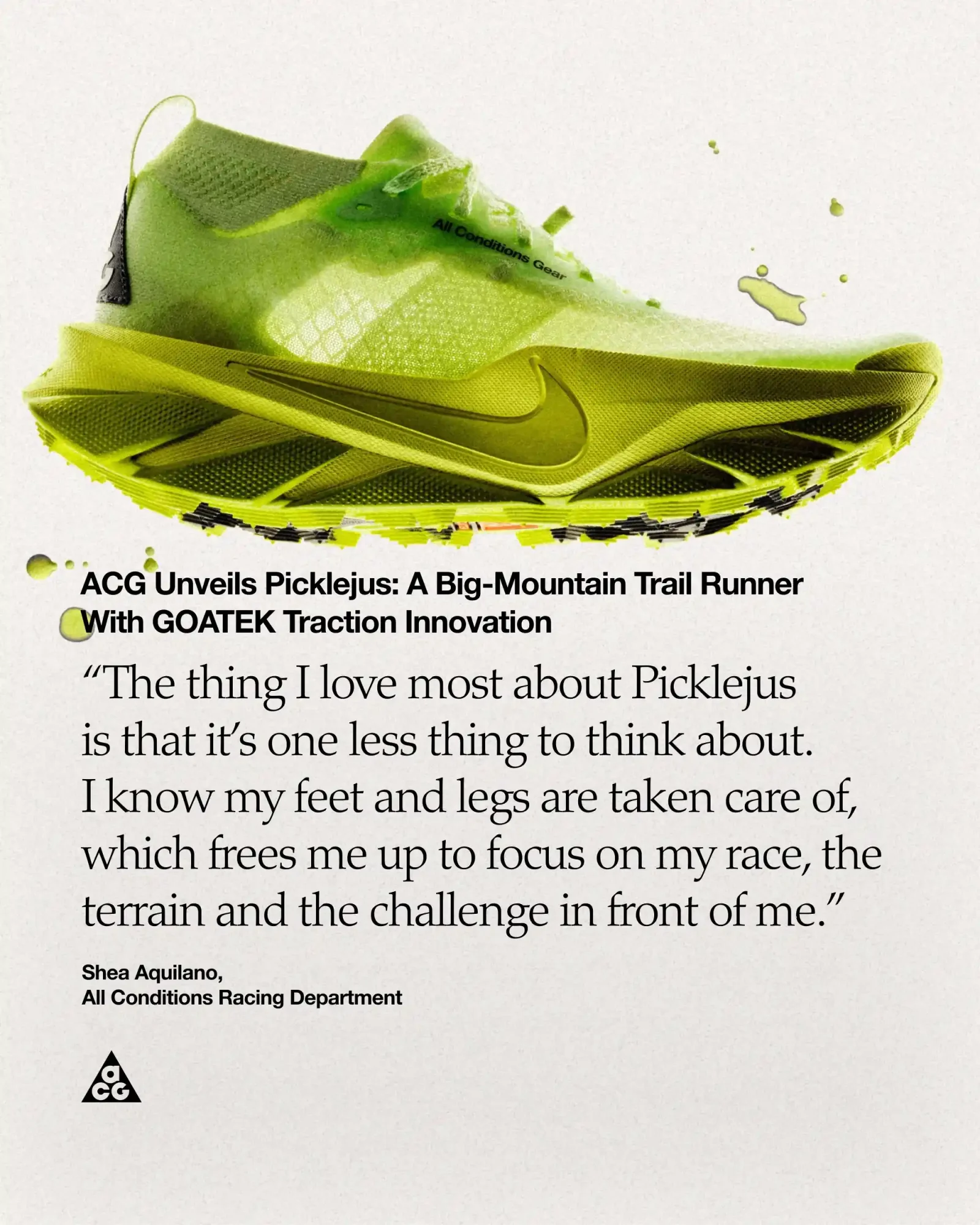 ACG Picklejus: Nike’s Big-Mountain Trail Runner With GOATEK, Sneakerize.gr